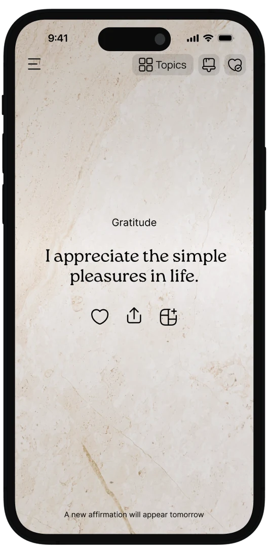 Calming affirmation for inner peace