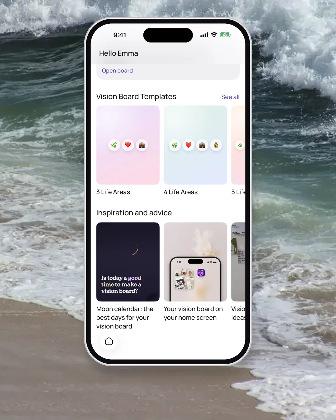 Moon phases — VISIYA vision board app