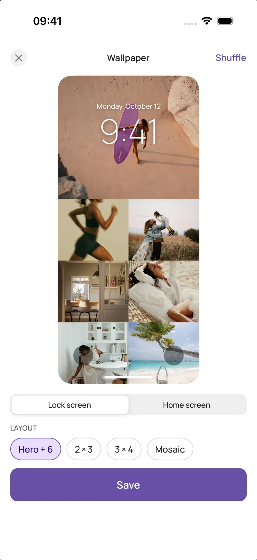 VISIYA on iPhone: the vision board as a lock screen wallpaper