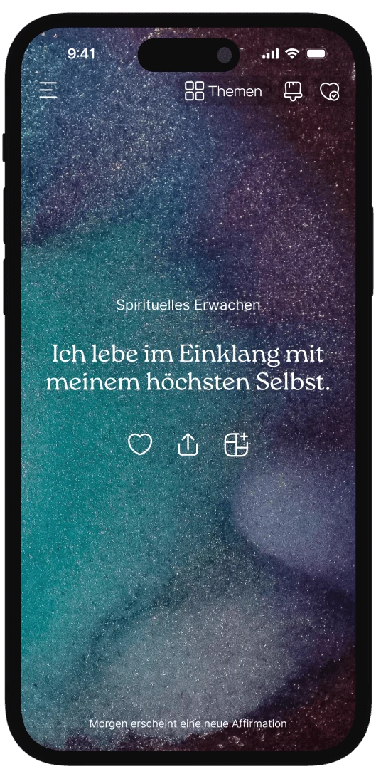 Dankbarkeits-Affirmation in der VISIYA App