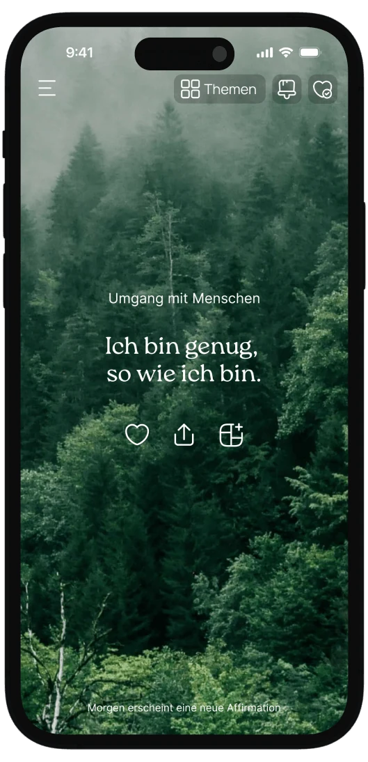Motivierende Affirmation für einen Neuanfang
