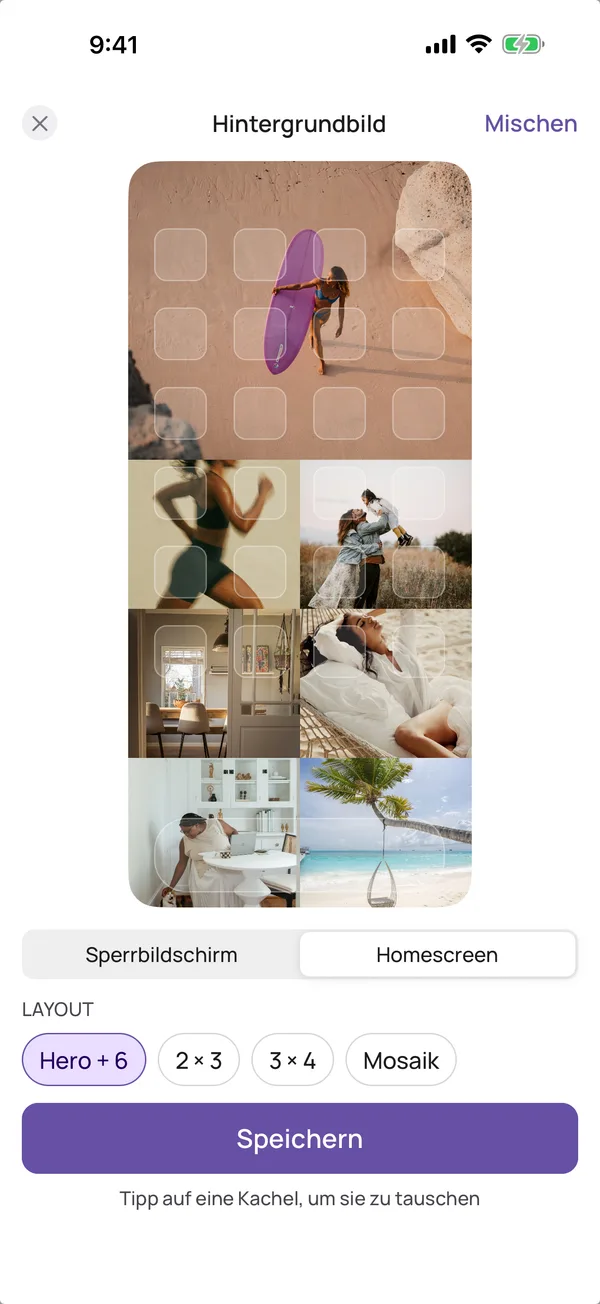 Der Hintergrundbild-Editor in VISIYA, Teil von VISIYA Plus